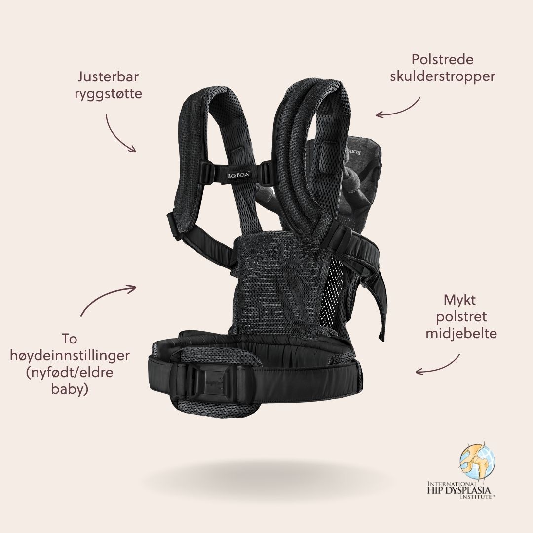 BabyBjörn Harmony Bæresele 3D Mesh, Svart