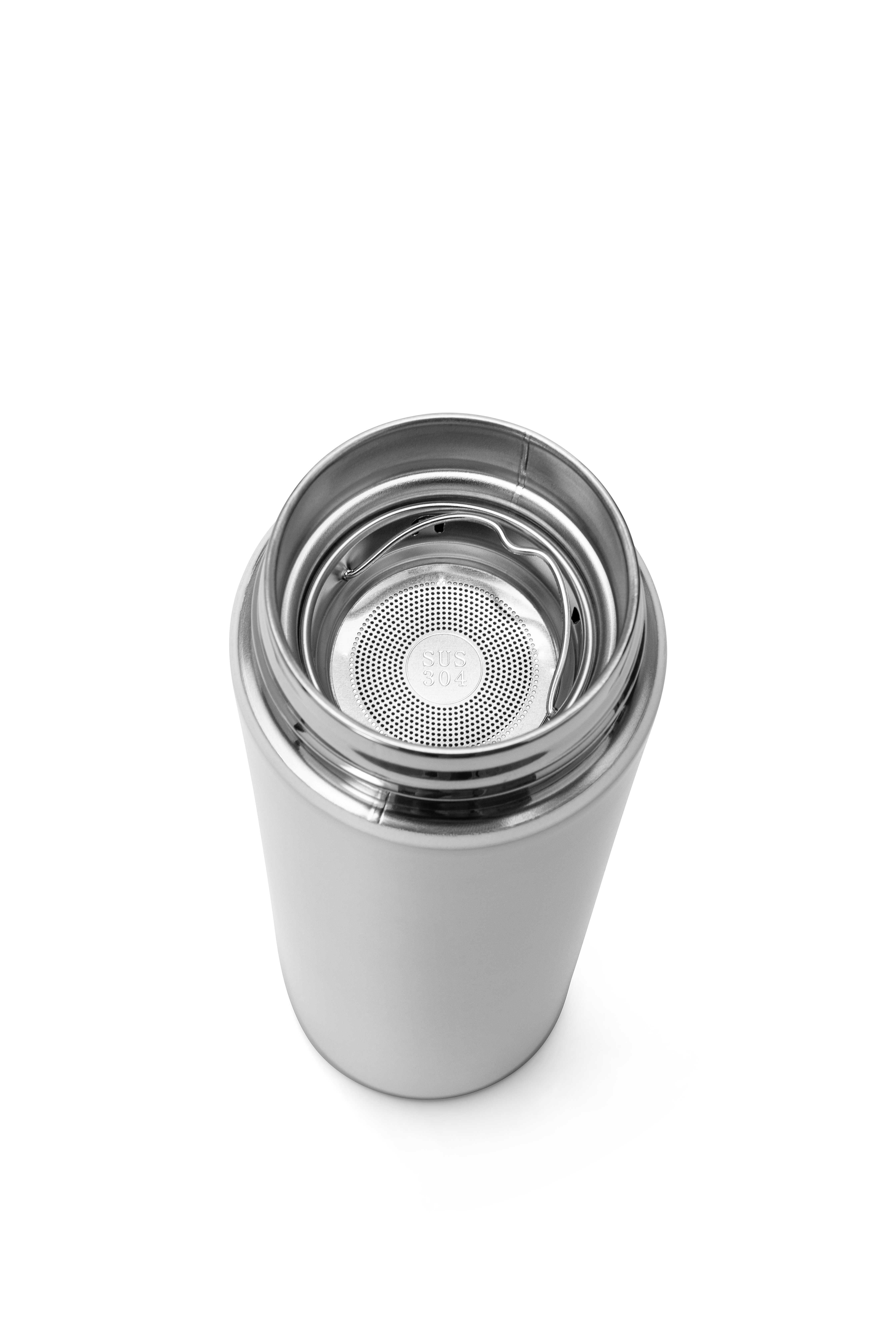 Termos med termometer 500 ml, white