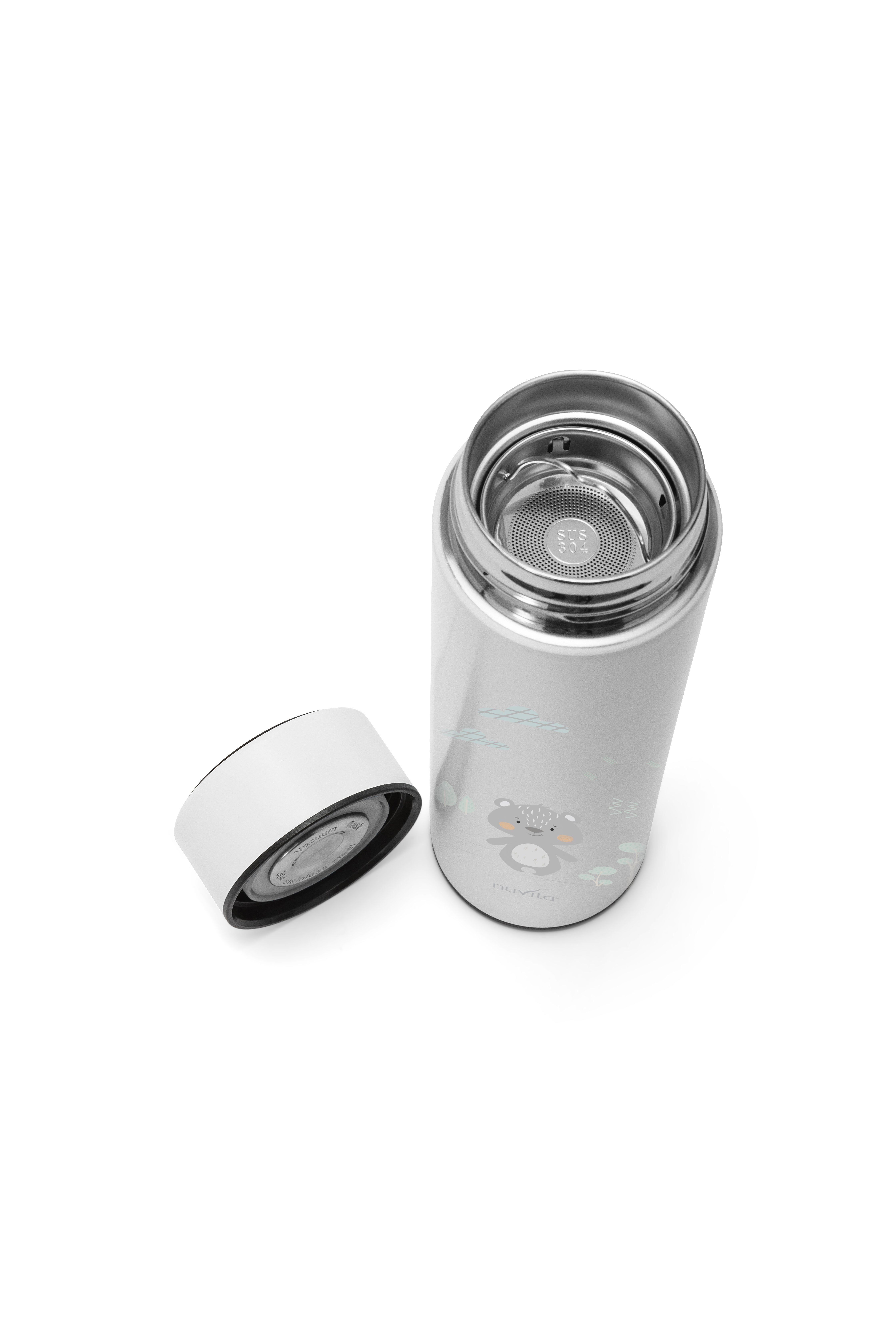 Termos med termometer 500 ml, white