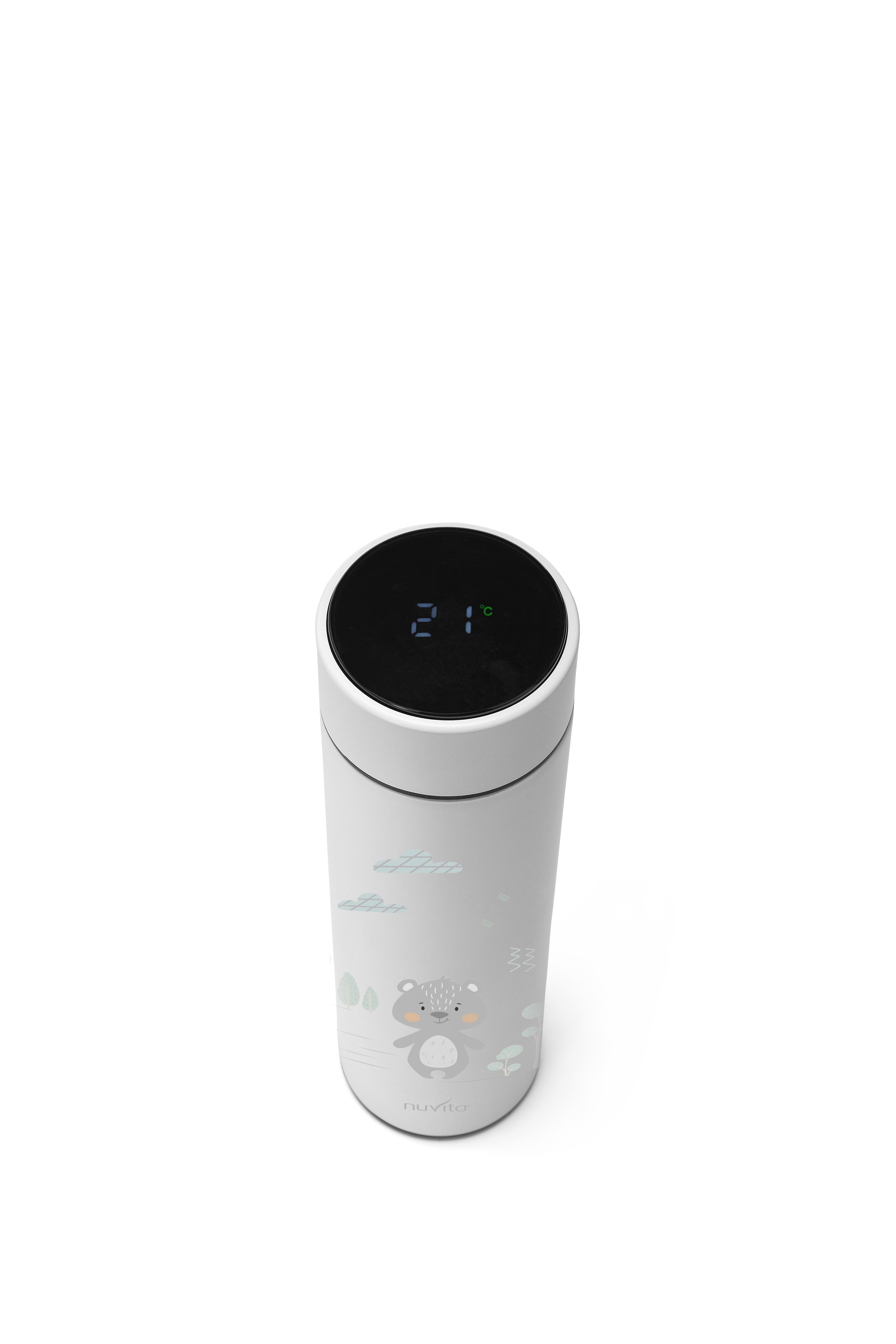 Termos med termometer 500 ml, white