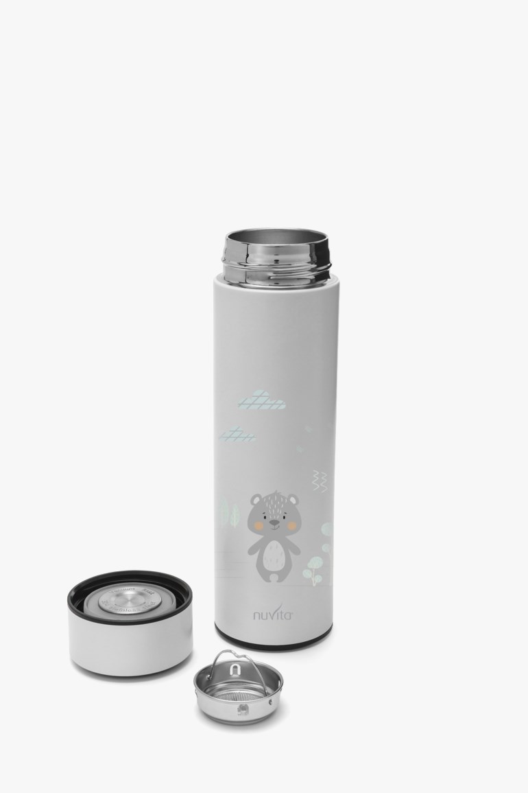 Termos med termometer 500 ml Hvit - 11019922-Grey-500 ml - 1