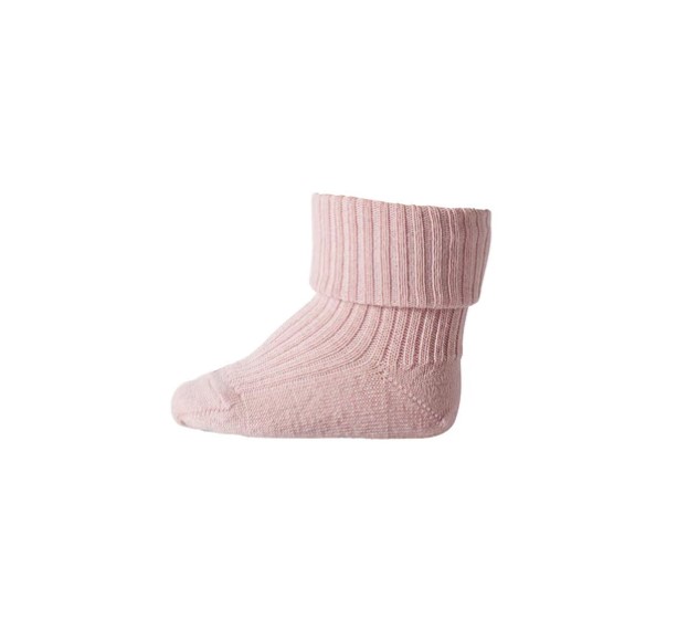 MP baby ullsokker rib, rose