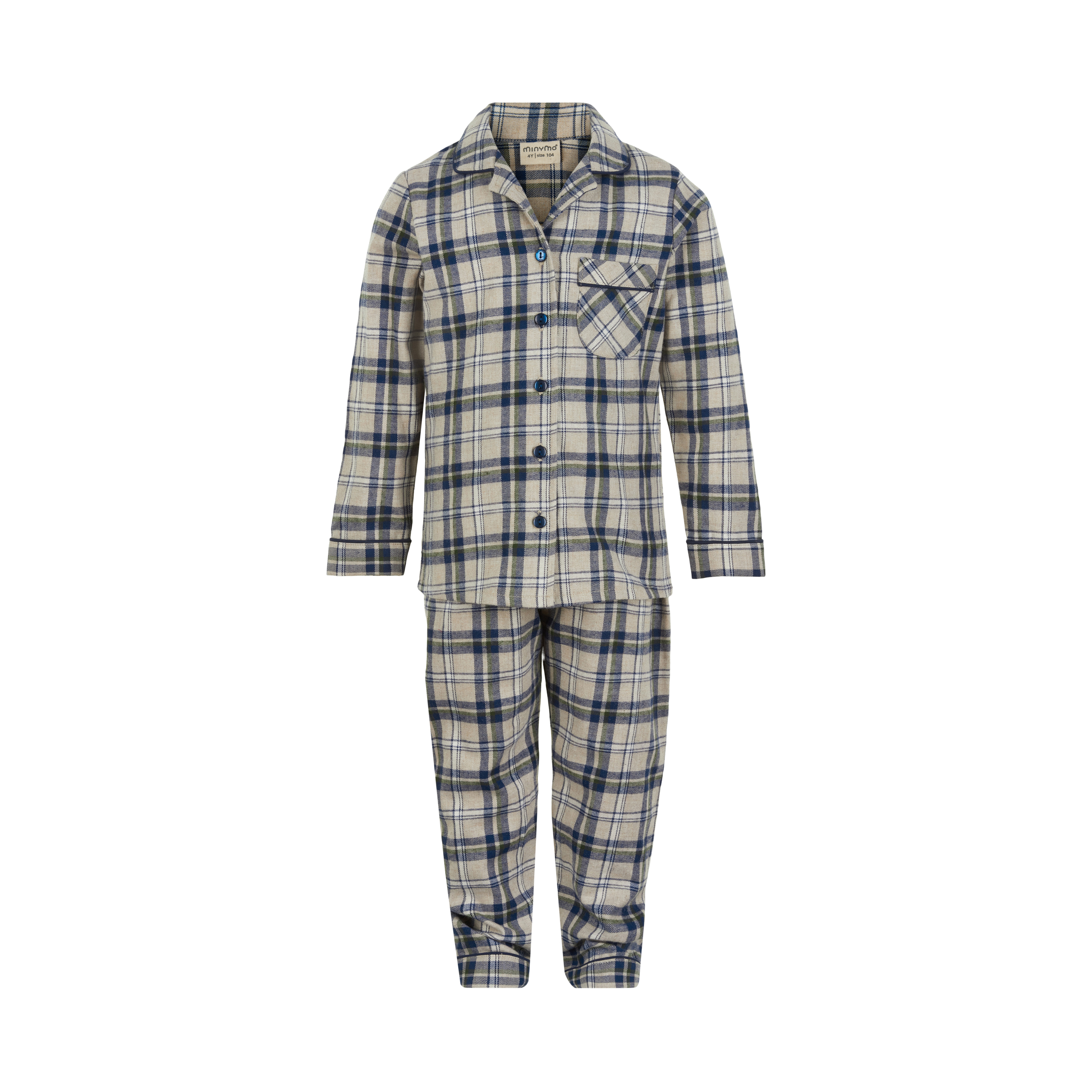 Pysjamas flanell Beige - undefined - 1