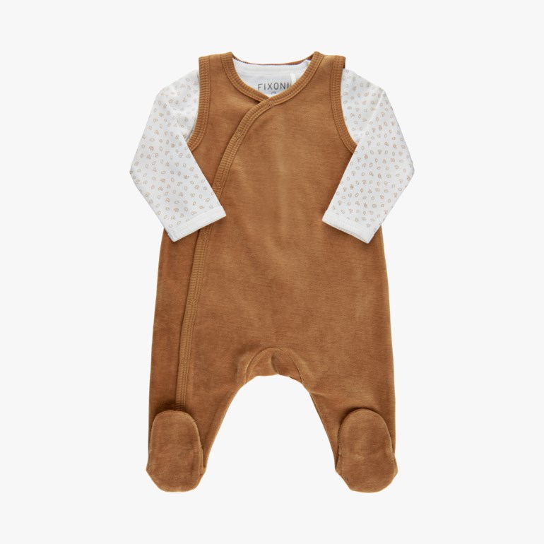 Velur dress m/body Brun - undefined - 1