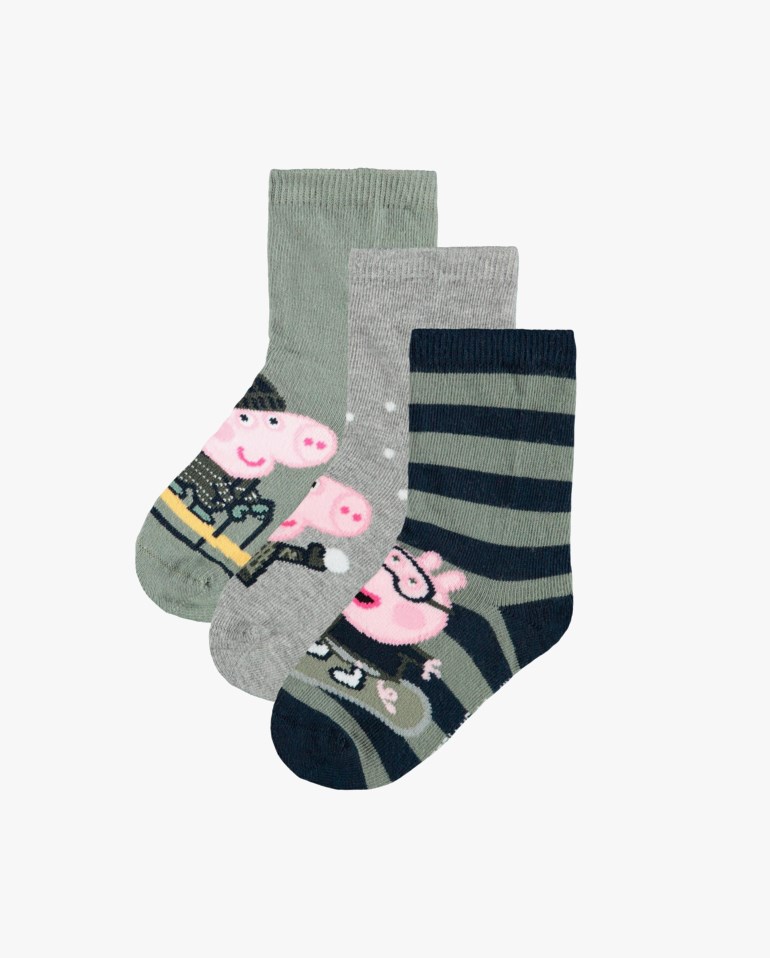 Peppa Gris 3pk sokker, darksapphire Blå - undefined - 1