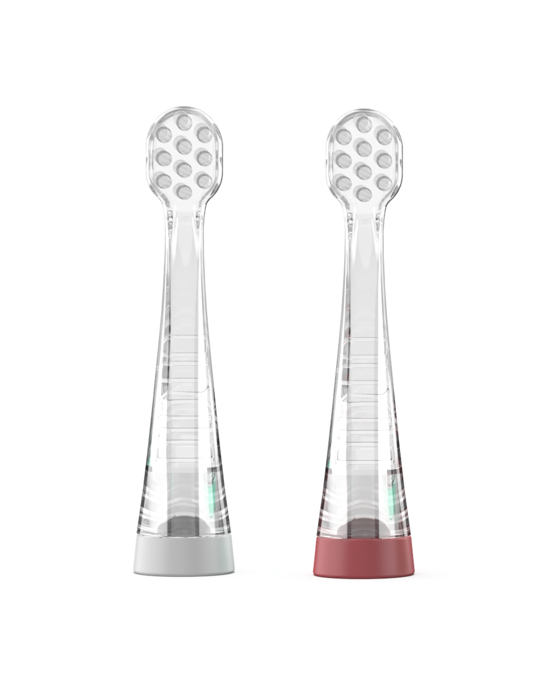 Tannbørstehode 2 pk, transparent