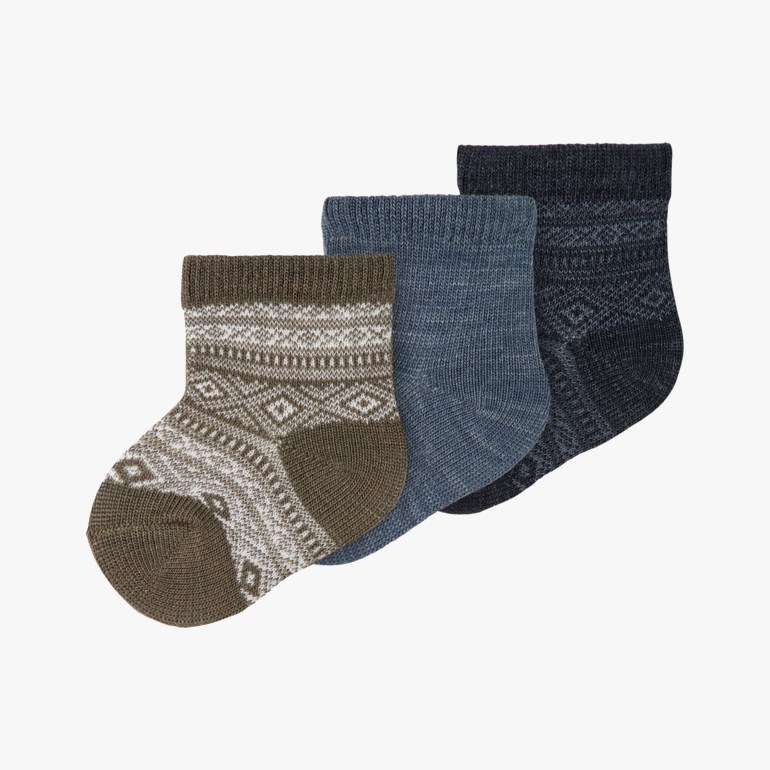 Wak ullsokker 3-pk Blå - undefined - 1