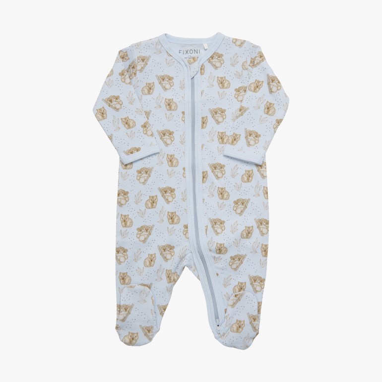 Pyjamas m/fot Blå - undefined - 1