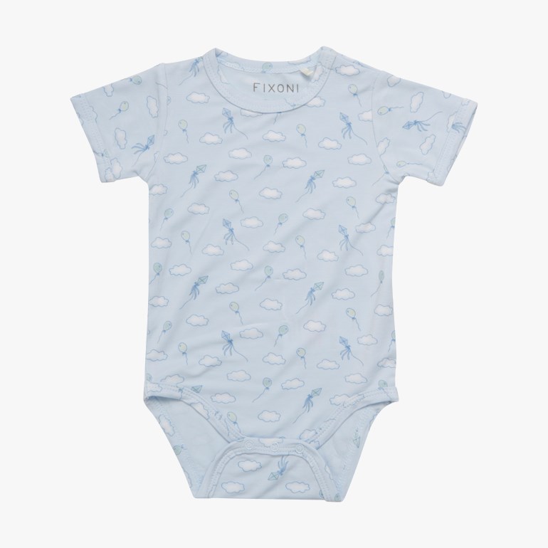 Kortermet bambusbody Blå - undefined - 1