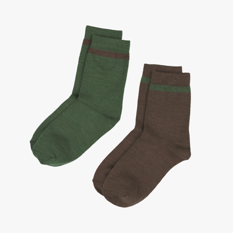 Eventyrskogen 2pk ullsokk Grønn - undefined - 1