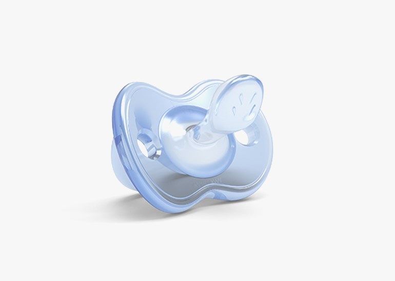 Orthosoft light silikonsmokk 2 pk Blå - 11022353-BlueTransp-0mth - 1