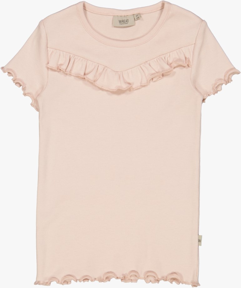 Ruffle t-skjorte, powder Rosa - undefined - 1