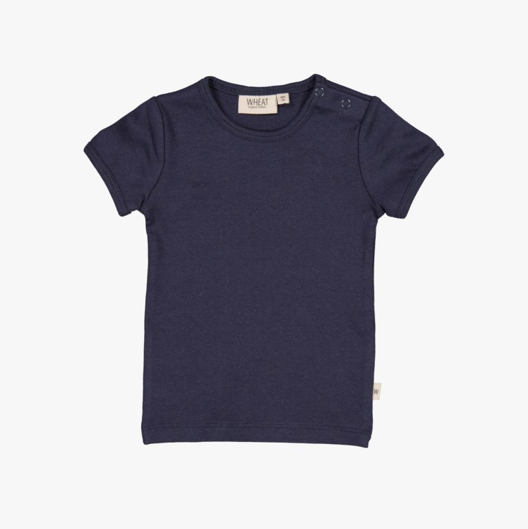 Ribbet t-skjorte Blå - undefined - 1