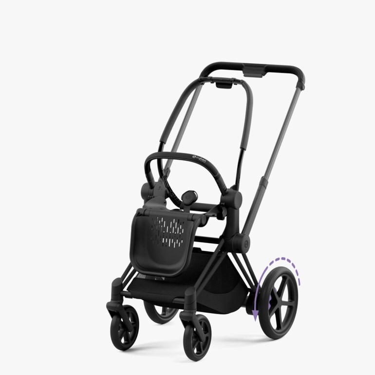 Cybex Platinum Line e-Priam understell Sort - 11024916-mattblack-4wheel - 1
