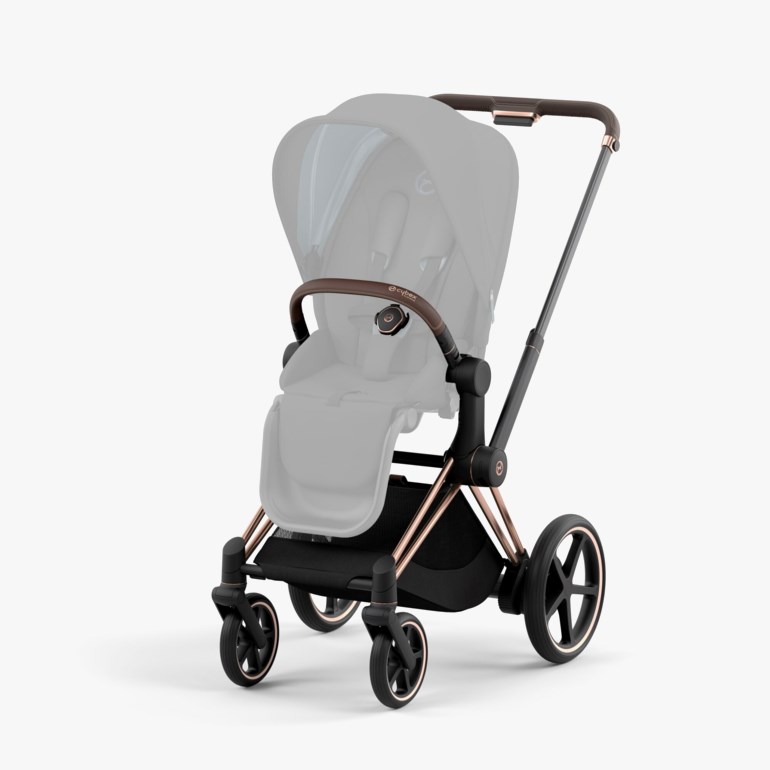 Cybex Platinum Line e-Priam understell Sort - 11024916-rosegold-4wheel - 1