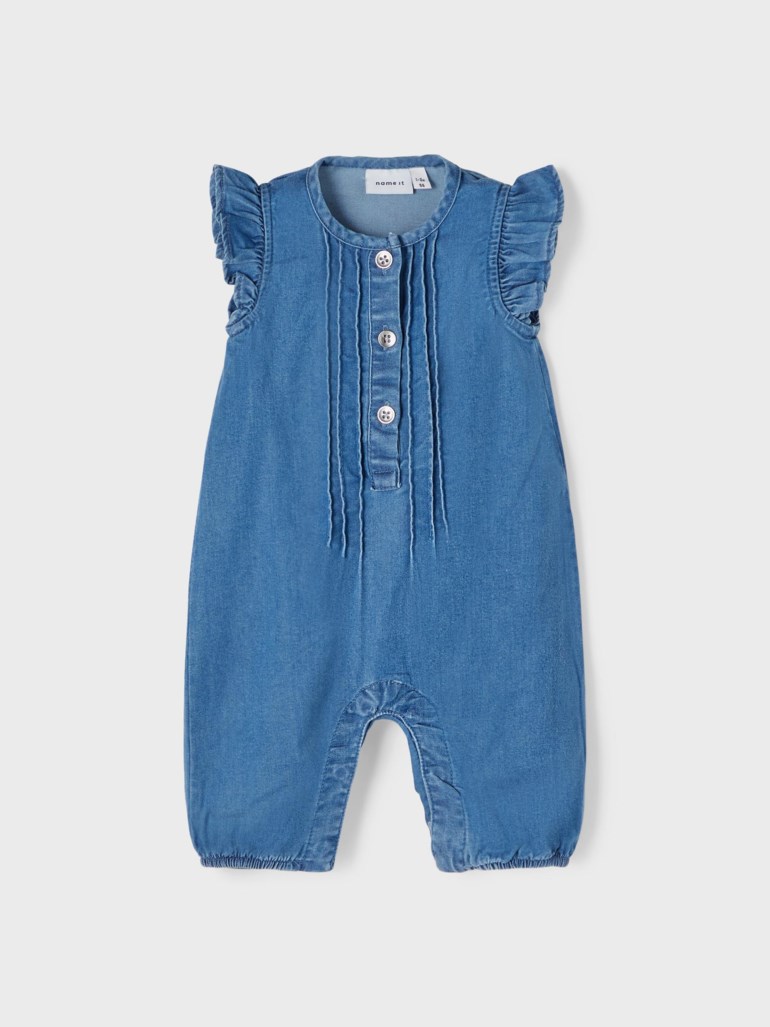 Kortermet denim heldress Blå - undefined - 1