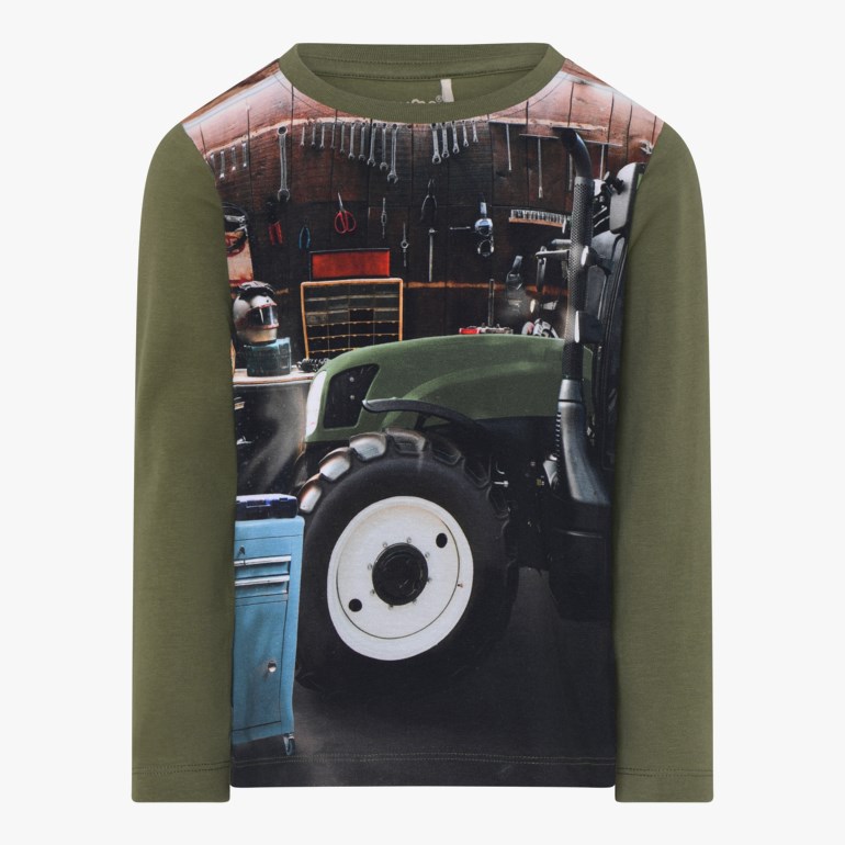 Genser fotoprint traktor Grønn - undefined - 1