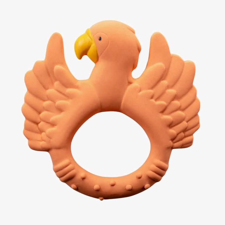 Biteleke i naturgummi Oransje - 11025815-Papegøyora-0mth - 1