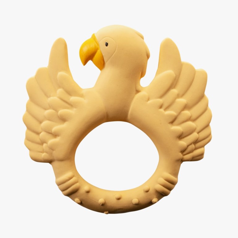 Biteleke i naturgummi Gul - 11025815-Papegøygul-0mth - 1