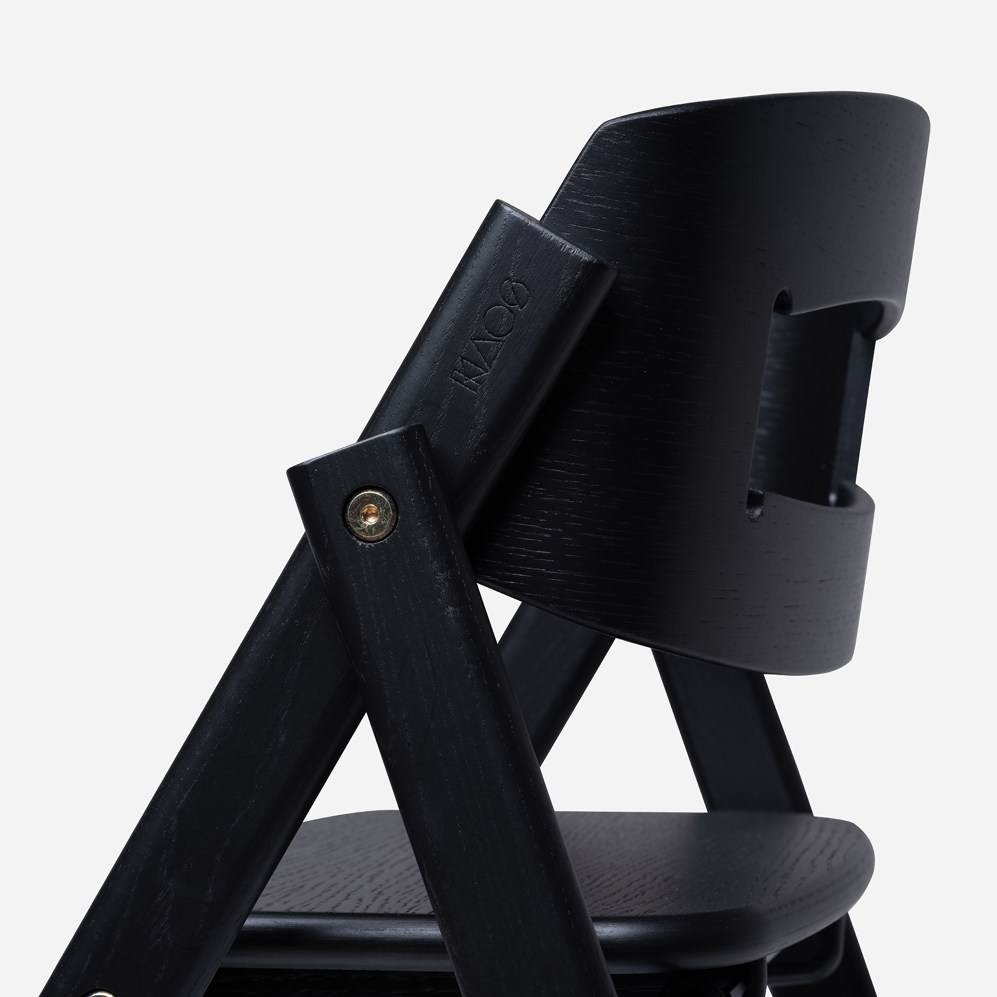 Klapp barnestol eik, black