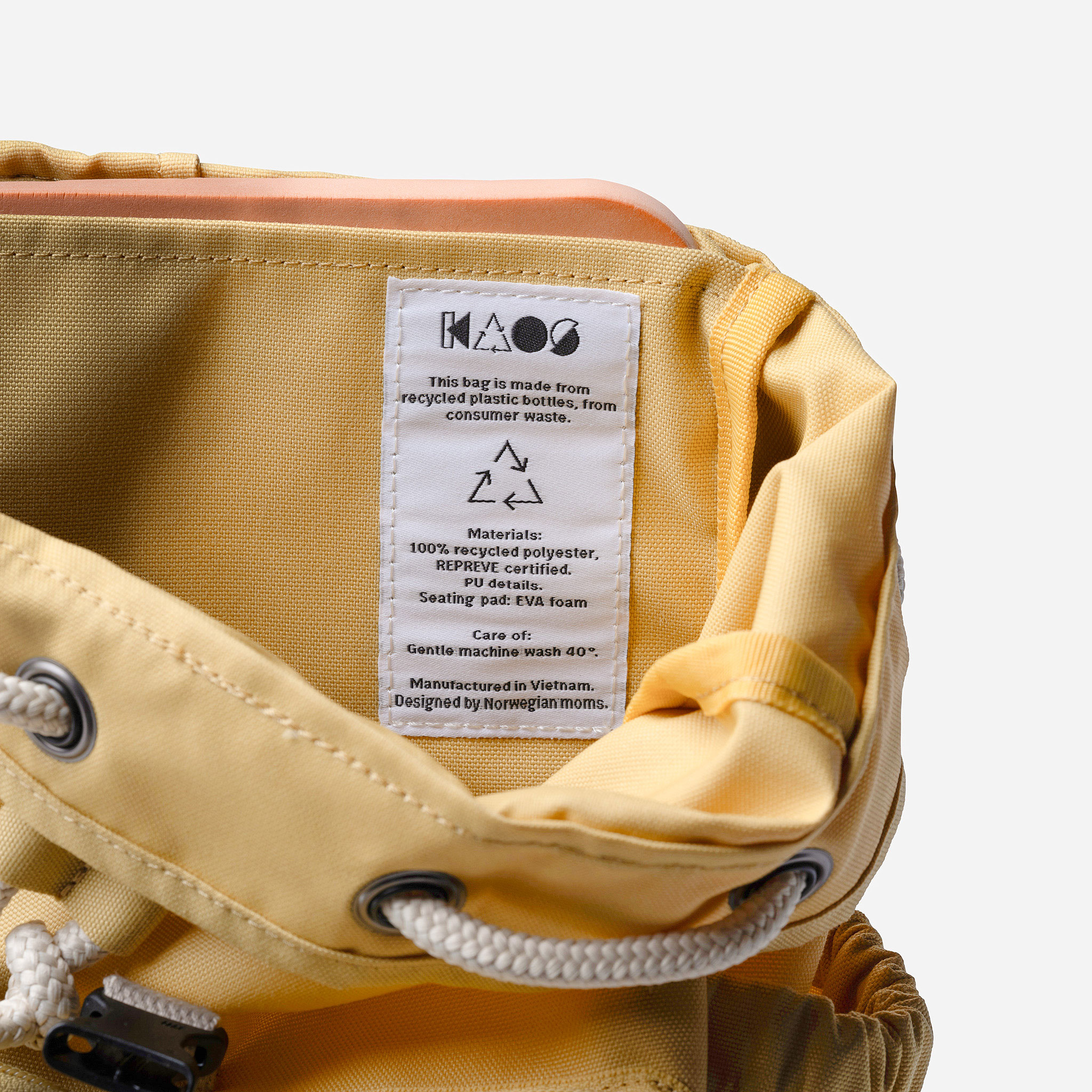 Mini-Ransel barnehagesekk, yellow