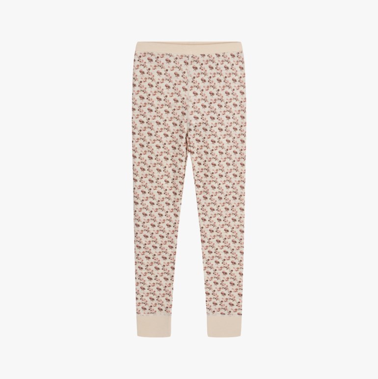 Laso ull/bambus leggings, wheatmelange Beige - undefined - 1