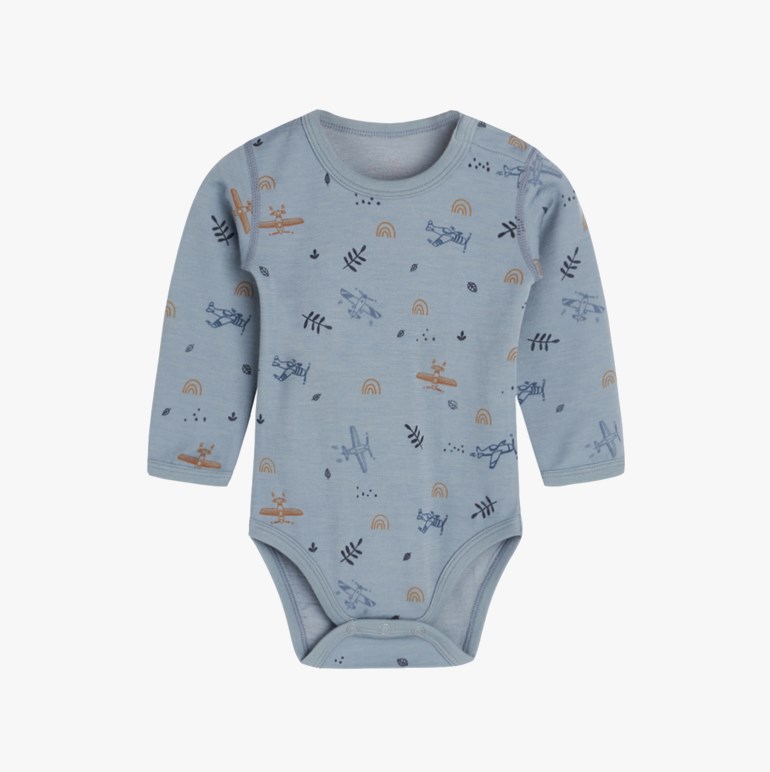 Baloo ull/bambus body Blå - undefined - 1