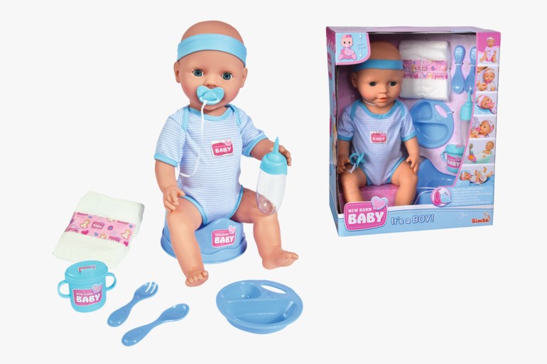 Newborn Baby dukke 43 cm Blå - undefined - 1