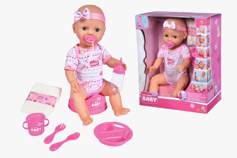 Newborn Baby dukke 43 cm, pink Rosa - 11028768-Pink-3year - 1