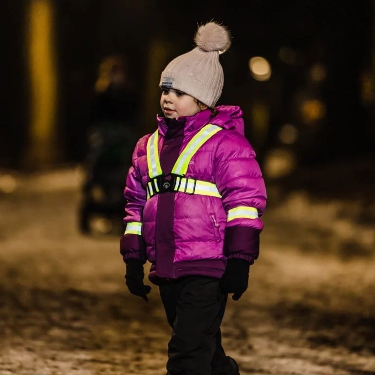 Junior reflekssele med 2 stk refleksbånd Gul - 11028947-Yellow-Junior - 1