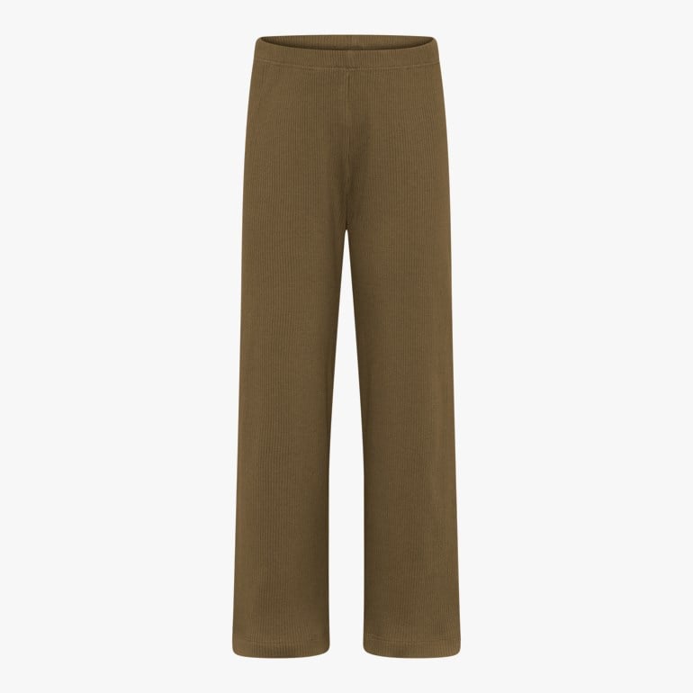 Ribbestrikket bukse Grønn - undefined - 1