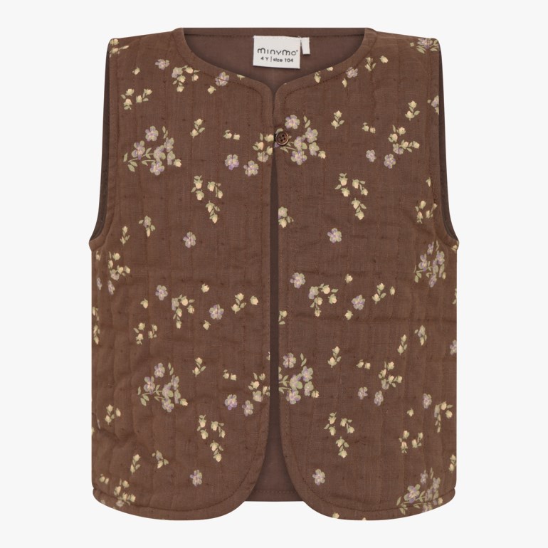 Quiltet vest Brun - undefined - 1