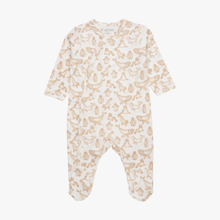 Pyjamas med fot Brun - undefined - 1