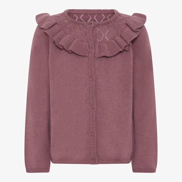 Strikket ullcardigan Lilla - undefined - 1