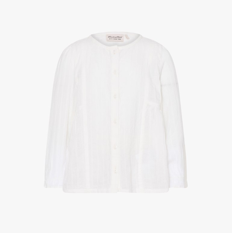 Langermet bluse Hvit - undefined - 1
