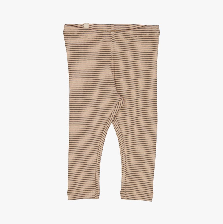 Rib leggings, affogatostripe Brun - undefined - 1