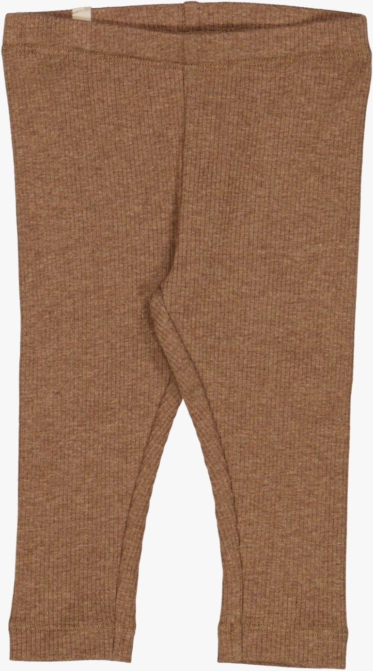 Jersey leggings, coffeemelange Brun - undefined - 1