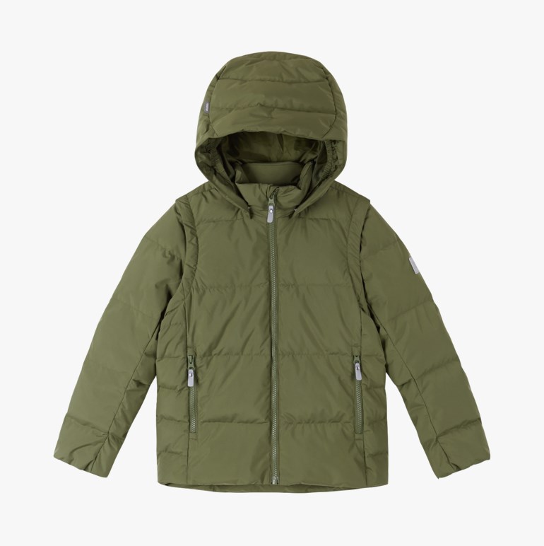 Dunjakke Porosein, khakigreen Grønn - 11030404-KhakiGreen-140cm - 1