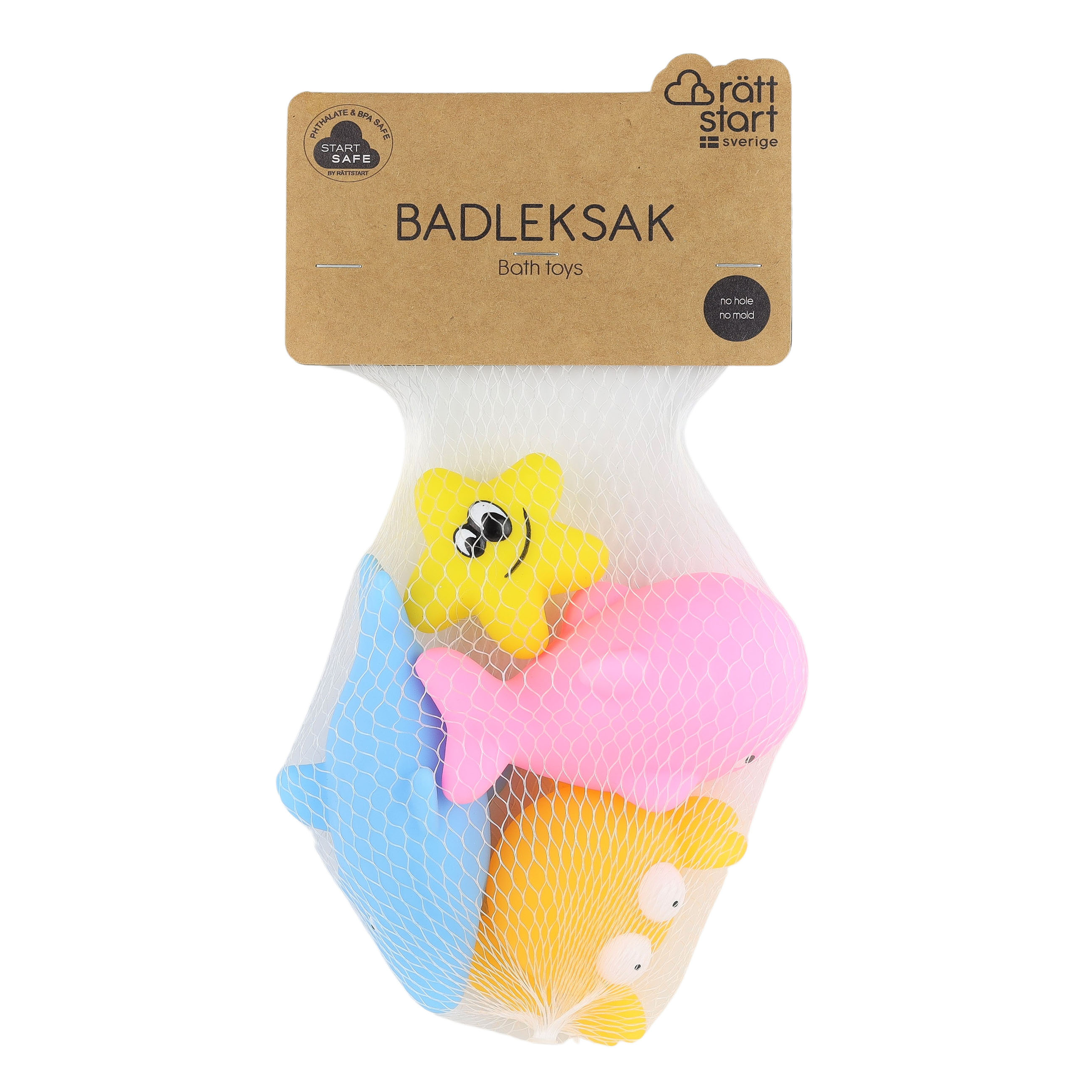 Badeleke sjødyr 4 stk, multiple