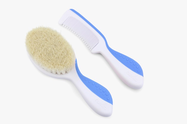 Kam og børste med naturbust Blå - undefined - 1