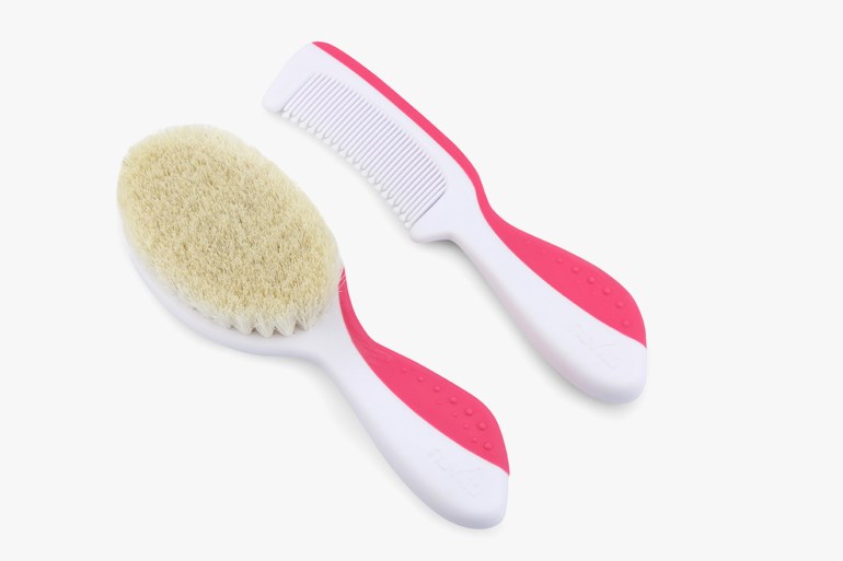 Kam og børste med naturbust Rosa - undefined - 1