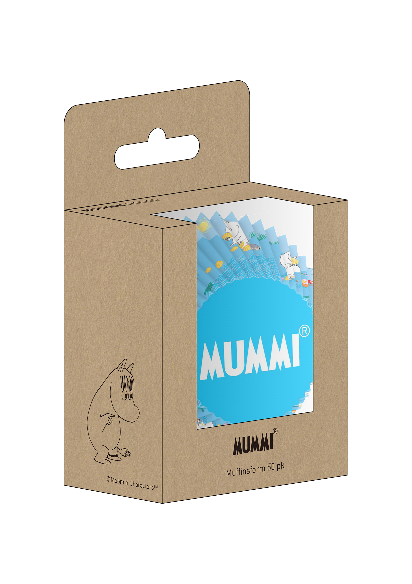 Mumin muffinsform, blue | Barnashus.no