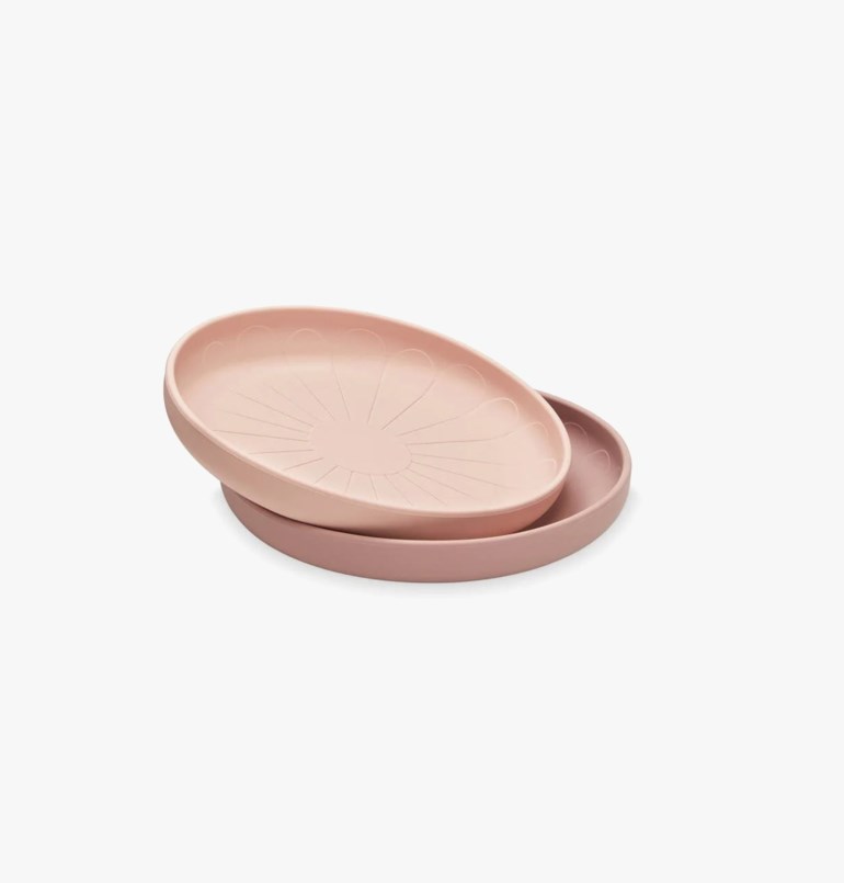 Silikontallerken 2-pk Rosa - undefined - 1