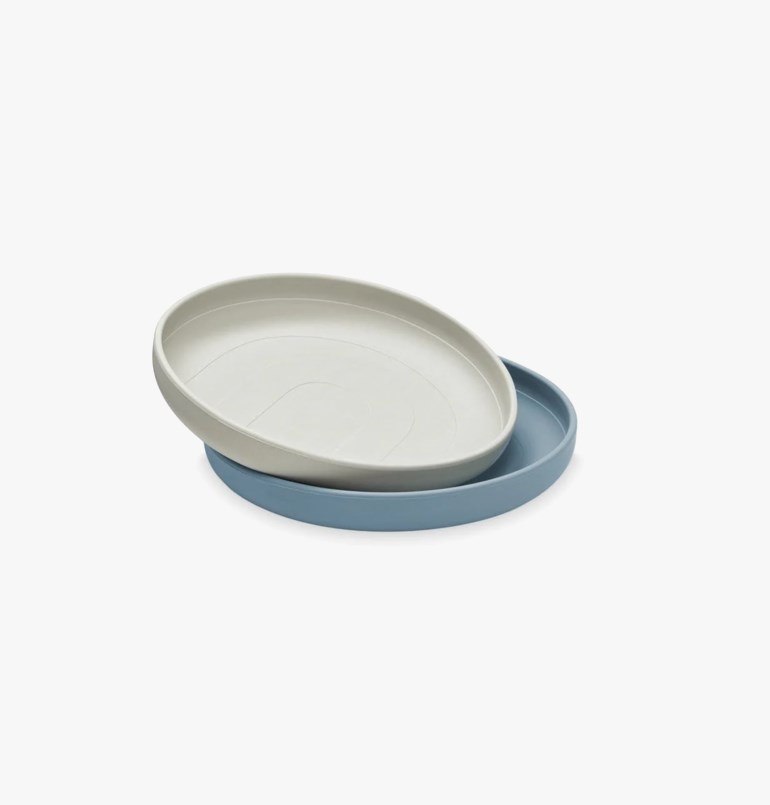 Silikontallerken 2-pk Blå - undefined - 1