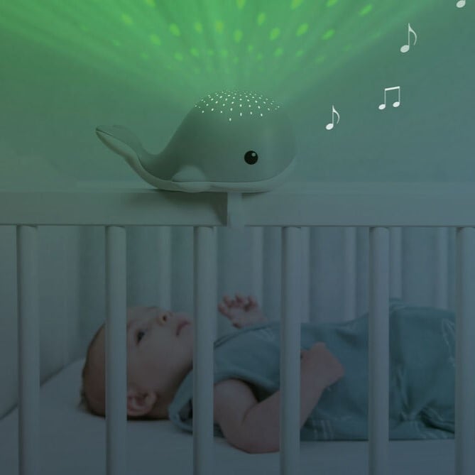 Wally nattlampe med musikk, grey