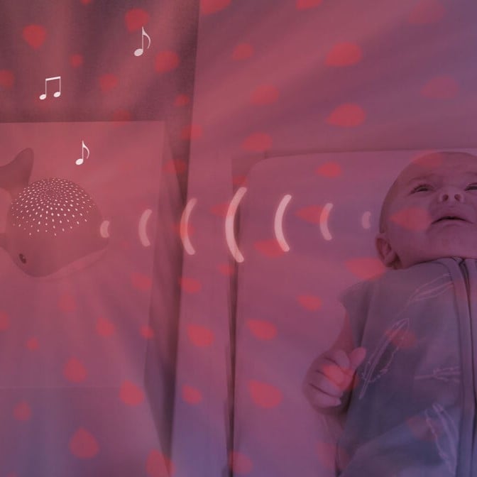 Wally nattlampe med musikk, grey