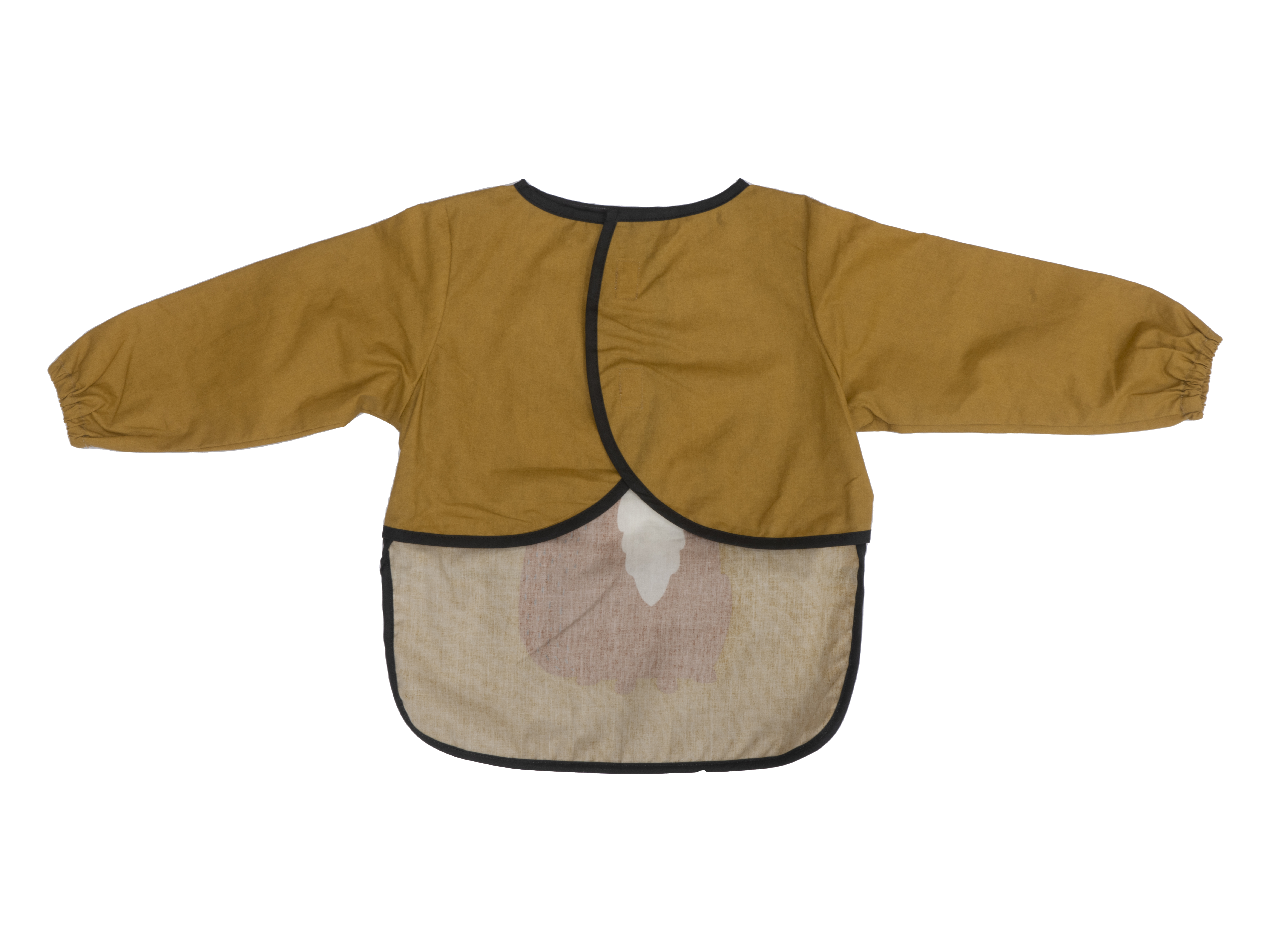 Langermet smekke med lomme, yellow