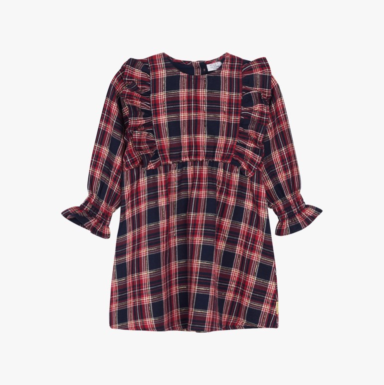 Kamilla rutete kjole Rød - undefined - 1