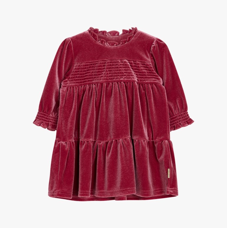 Kis kjole i velur Rød - undefined - 1