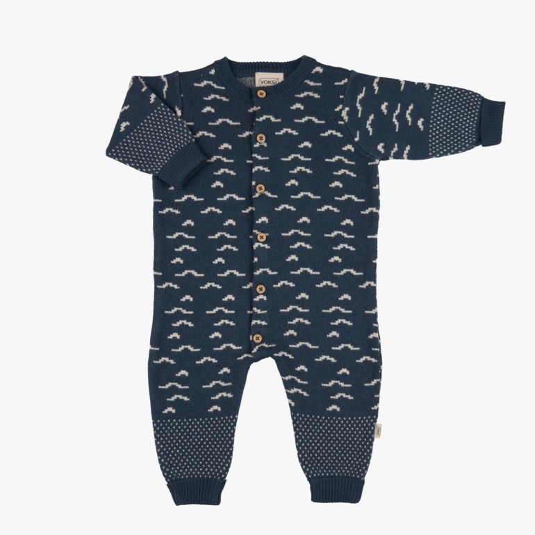 Jacquard ulldress Blå - undefined - 1